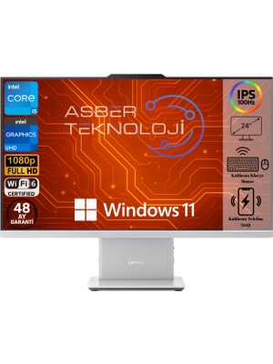 Lenovo Ideacentre 24IRH9 Aıo Intel Core I5-13420H 24GB Ram 1tb SSD 23.8" Fhd IPS 100HZ Windows 11 Pro Kablosuz Klavye ve Mouse F0HN0053TR Asbertech