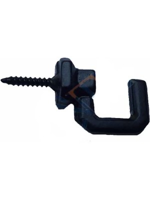 FRY Vidalı Kanca, Askı Büyük - 15X23MM, Siyah - 1 Adet