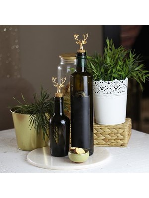 Özbience Şık Altın Geyik Mantar Tıpa Çift Seti, Zarif ve Dayanıklı Tasarım