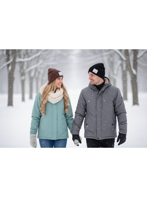 Umel Tekstil 14 Şubat Sevgililer Günü'ne Özel Bere Kalp Detaylı Kaşkorse Çift Kat İki Adet