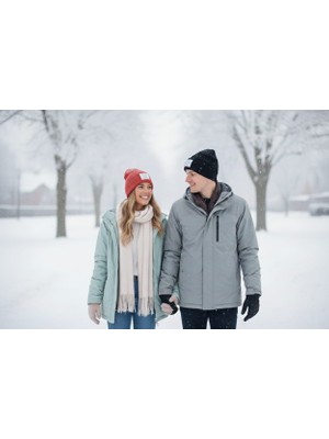 Umel Tekstil 14 Şubat Sevgililer Günü'ne Özel Bere Kalp Detaylı Kaşkorse Çift Kat İki Adet