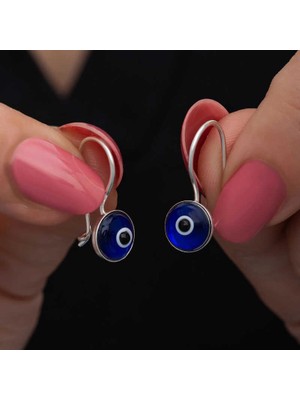 Bazarhane Gümüş Sallantılı Nazar Kadın Küpe