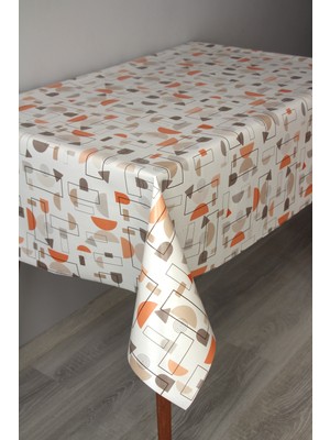 Dede Ev Tekstil Elyaf Silinebilir Pvc Muşamba Masa Örtüsü 66-Mrlgeometrik
