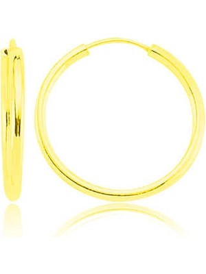 Bazarhane ​gümüş Altın Kaplama Halka Küpe