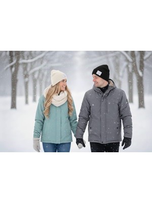 Umel Tekstil 14 Şubat Sevgililer Günü'ne Özel Bere Kalp Detaylı Kaşkorse Çift Kat İki Adet