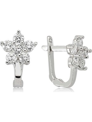 Bazarhane Gümüş Çiçek Küpe