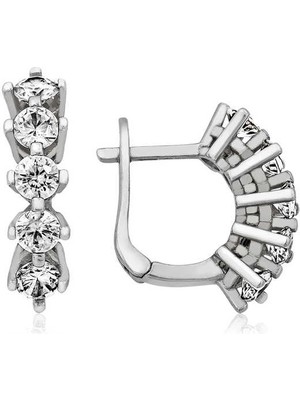 Bazarhane Gümüş 5 Taş Küpe