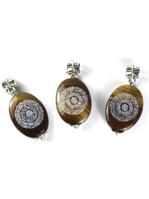 Ilgın Doğal Taş Takı Çift Yönlü Hilye-I Şerif ve Yemen Zırhı Yazılı Hakiki Akik Kolye Ucu |özel Tasarım