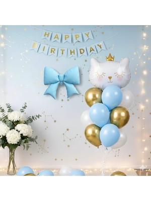 Kedi Fiyonk Temalı Doğum Günü Parti Balon Set