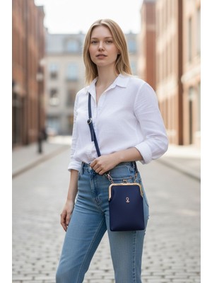 Jara Bag Paris 3 Bölmeli Su Geçirmez Çapraz Askılı Telefonluk Cüzdan Çanta