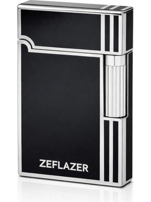 Zeflazer Hediyelik Kişiye Isme Özel Klasik Tasarımlı Gümüş Siyah Metal Çakmak