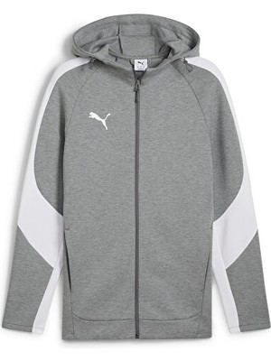 Puma Team Evostripe Hooded Erkek Futbol Kamp Ceketi 65994733 Gri