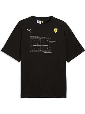 Puma Ferrari Premium Tee Erkek Günlük Tişört 63423101 Siyah