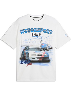 Puma Bmw Mms Sportswear Grphc Tee Erkek Günlük Tişört 63488802 Beyaz