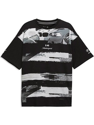 Puma Bmw Mms Lifestyle Tee Erkek Günlük Tişört 63480601 Siyah