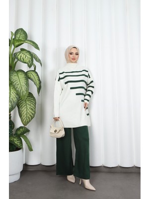 Nisum Moda Çizgi Detaylı Triko Takım