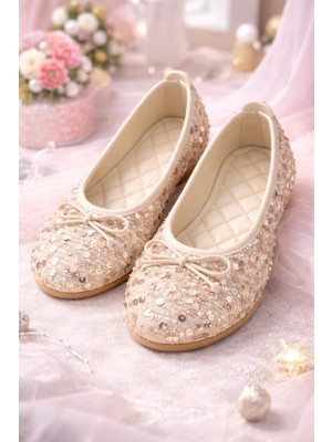 Slipcat Kız Çocuk Günlük Babet Fiyonk Detaylı Yumuşak Rahat Tabanlı