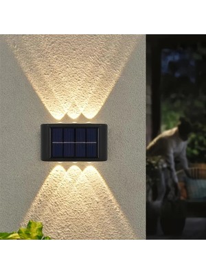 Ynt İthalat 2'li Solar Duvar Aydınlatması 6 Ledli Gün Işığı