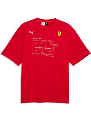 Puma Ferrari Premium Tee Erkek Günlük Tişört 63423102 Pembe