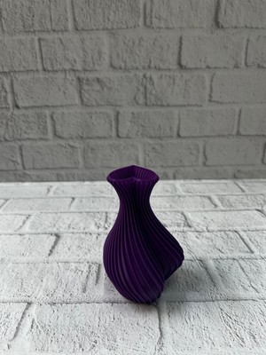 Sepetink 5 cm Mor Kalp Formlu Mini Vazo Modern Mini Dekor Ürünü