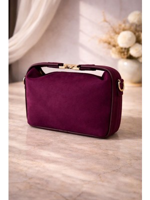 Egem Atelier Kadın Örgü Dokulu Gold Kilit Detaylı El ve Omuz Çantası