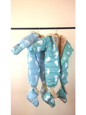 Gamze Akkuş Ayıcıkdetaylı Bebek Kozmonot Tulum Yeşil( Tek Ürün)