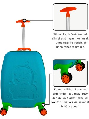 Wexta Çocuk Valiz Sağlıklı Dayanıklı Ultra Lüks Çocuk Valiz