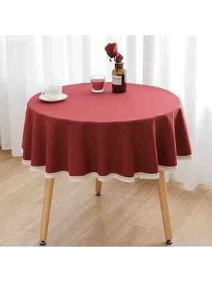 Ayzen Home Dantelli Yuvarlak Masa Örtüsü