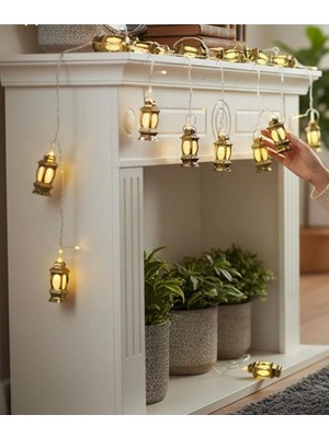 Özbience Ramazan LED Fener Kandil, 20 Led, Şık ve Parlak Işık, Huzurlu Atmosfer