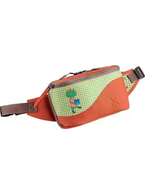 Pisikopat Kurbağa Figürlü Canvas Unisex Göğüs ve Bel Çantası