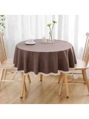 Ayzen Home Dantelli Yuvarlak Masa Örtüsü