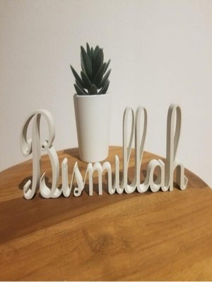 Özbience Modern 3D Islami Yazılı Dekoratif Masa Üstü Süs