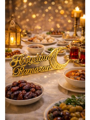 Özbience Ramazan Temalı Epoksi Masa Süsü, Şık ve Dekoratif Hediye
