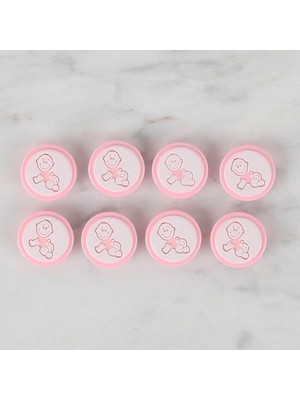 urfakent bilişim ve medya danışmanlık Loren Crafts 8 Li Pembe Bebek Düğme - 376