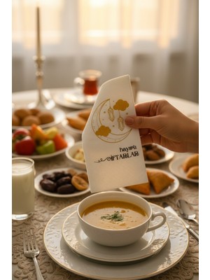 Özbience Ramazan Temalı Desenli Iftar Peçetesi 25'li Paket