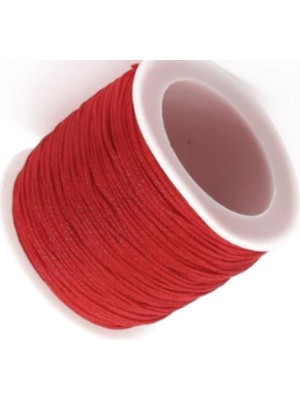 urfakent bilişim ve medya danışmanlık Paraşüt Ipi, Bileklik-Kolye Örgü Ipi 1 mm 50 Metre Kırmızı