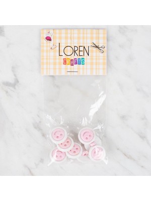 urfakent bilişim ve medya danışmanlık Loren Crafts 8 Li Pembe Gülen Yüz Düğme - 635
