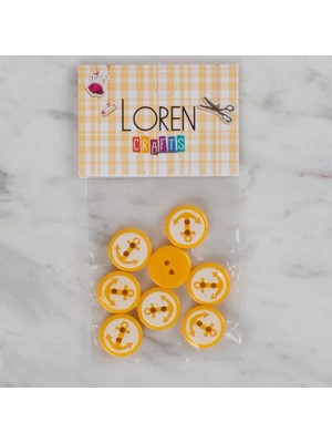 urfakent bilişim ve medya danışmanlık Loren Crafts 8 Li Sarı Çapa Düğme - 607