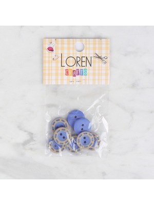 urfakent bilişim ve medya danışmanlık Loren Crafts 8 Li Mavi Düğme - 290