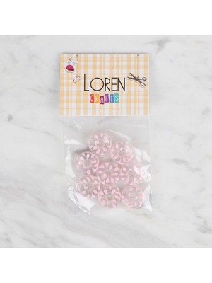 urfakent bilişim ve medya danışmanlık Loren Crafts 8 Li Şefaf Pembe Düğme - 33