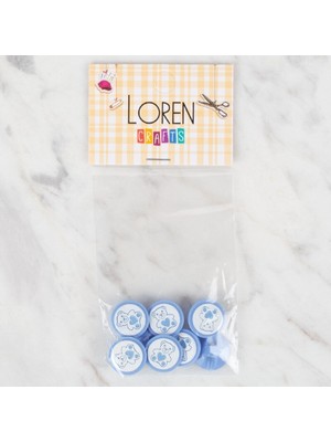 urfakent bilişim ve medya danışmanlık Loren Crafts 8 Li Mavi Düğme - 403