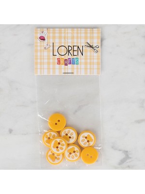 urfakent bilişim ve medya danışmanlık Loren Crafts 8 Li Sarı Pati Düğme - 613
