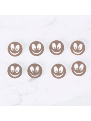 urfakent bilişim ve medya danışmanlık Loren Crafts 8 Li Gülen Yüz Kahve Düğme - 0520