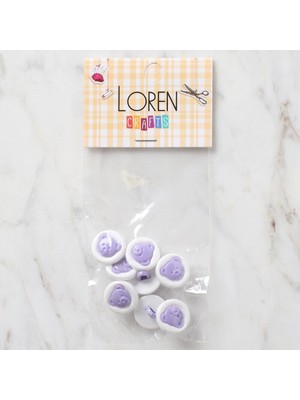 urfakent bilişim ve medya danışmanlık Loren Crafts 8 Li Lila Düğme - 624
