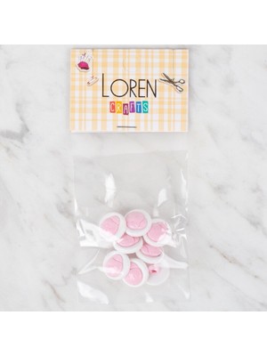 urfakent bilişim ve medya danışmanlık Loren Crafts 8 Li Açık Pembe Düğme - 645