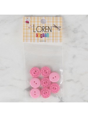 urfakent bilişim ve medya danışmanlık Loren Crafts 8 Li Pembe Düğme - 189