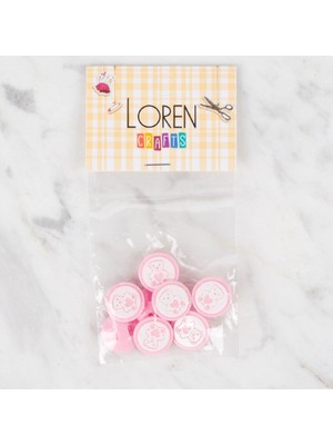 urfakent bilişim ve medya danışmanlık Loren Crafts 8 Li Pembe Düğme - 407