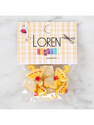 urfakent bilişim ve medya danışmanlık Loren Crafts Sarı 8'li Düğme - 3009