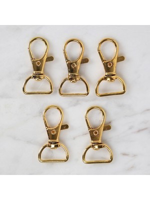 urfakent bilişim ve medya danışmanlık Loren Altın Papağan Klips Halkalı Anahtarlık 5 Li