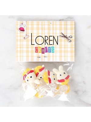 urfakent bilişim ve medya danışmanlık Loren Crafts Sarı Kırmızı 8'li Düğme - 3030